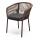  "Марсель" стул плетеный из роупа, каркас алюминий коричневый (RAL8016) шагрень, роуп коричневый круглый, ткань темно-серая, фото 1 