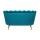  Дизайнерский диван ракушка  Pearl double marine velvet сине-зеленый, фото 4 