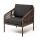  "Канны" кресло плетеное из роупа, каркас алюминий коричневый (RAL8016), роуп коричневый круглый, ткань темно-серая, фото 1 