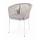  "Марсель" стул плетеный из роупа, каркас алюминий белый, роуп коричневый круглый, ткань бежевая, фото 1 
