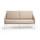  "Канны" диван 2-местный плетеный из роупа, каркас алюминий белый шагрень, роуп светло-серый круглый, ткань Neo ash, фото 2 