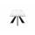  Стол DikLine SFU120 стекло белое мрамор глянец/подстолье черное/опоры черные (2 уп.), фото 5 