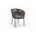  "Бордо" стул плетеный из роупа, каркас алюминий темно-серый (RAL7024) шагрень, роуп серый 15мм, ткань серая, фото 3 