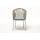  "Лион" стул плетеный из роупа, каркас алюминий светло-серый (RAL7035) шагрень, роуп серый меланж круглый, ткань светло-серая, фото 2 