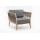  "Касабланка" кресло плетеное из роупа, основание дуб, роуп серо-коричневый 23мм, ткань серая, фото 3 