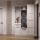  Каталея Тумба с вешалкой 1-дверная в комплекте накладка «Каретная стяжка» антивандальная ткань, белая эмаль, фото 2 