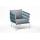  "Диего" кресло плетеное из роупа, каркас алюминий светло-серый (RAL7035) шагрень, роуп бирюзовый круглый, ткань светло-серая, фото 3 