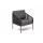  "Канны" кресло плетеное из роупа, каркас алюминий темно-серый (RAL7024) муар, роуп темно-серый круглый, ткань темно-серая 027, фото 3 