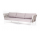 "Касабланка" диван 3-местный плетеный из роупа, каркас алюминий белый муар, роуп бежевый 20мм, ткань бежевая 052, фото 1 