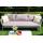  "Касабланка" диван 3-местный плетеный из роупа, каркас алюминий белый муар, роуп бежевый 20мм, ткань бежевая 052, фото 5 