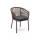 "Марсель" стул плетеный из роупа, каркас алюминий коричневый (RAL8016) муар, роуп коричневый круглый, ткань темно-серая 027, фото 2 
