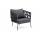  "Диего" кресло плетеное из роупа, каркас алюминий темно-серый (RAL7024) муар, роуп темно-серый круглый, ткань темно-серая 027, фото 2 