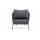  "Диего" кресло плетеное из роупа, каркас алюминий темно-серый (RAL7024) муар, роуп темно-серый круглый, ткань темно-серая 027, фото 3 