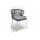  "Милан" стул плетеный из роупа, каркас алюминий белый шагрень, роуп светло-серый круглый, ткань светло-серая, фото 3 