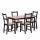  Обеденный комплект Соната (стол + 4 стула) / Sonata dining set массив сосны, стол: 120х75х73см  стул :41х50х95см, антик/чёрный, фото 1 