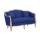  Дизайнерский двухместный диван Darcy 2 Blue, фото 2 
