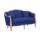  Дизайнерский двухместный диван Darcy 2 Blue, фото 2 