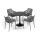  "Беллини" обеденная группа на 4 персоны, цвет темно-серый, фото 1 