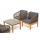  "Канны" лаунж-зона 4-местная из роупа со столиком "Канны" (серый гранит), основание дуб, роуп коричневый, фото 27 