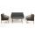  "Канны" лаунж-зона 4-местная из роупа со столом "Верона" (серый гранит), каркас алюминиевый коричневый, роуп коричневый, фото 17 