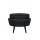  Пуф Pearl Adorn Black на черных ножках, фото 1 