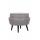  Пуф Pearl Adorn Grey на черных ножках, фото 2 