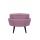  Пуф Pearl Adorn Pink на черных ножках, фото 1 