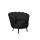  Низкое кресло ракушка Pearl Black V2 на черных ножках, фото 2 