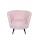  Низкое кресло ракушка Pearl розовый V2 на черных ножках, фото 1 