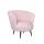  Низкое кресло ракушка Pearl розовый V2 на черных ножках, фото 2 