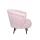  Низкое кресло ракушка Pearl розовый V2 на черных ножках, фото 3 