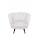  Низкое кресло ракушка Pearl цвет белый на черных ножках, фото 1 