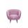  Мягкое кресло Small Benee Pink на черных ножках, фото 2 