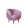  Мягкое кресло Small Benee Pink на черных ножках, фото 1 