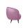  Мягкое кресло Small Benee Pink на черных ножках, фото 3 