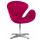  Кресло дизайнерское DOBRIN SWAN, бордо ткань AF5, алюминиевое основание, фото 1 