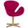  Кресло дизайнерское DOBRIN SWAN, бордо ткань AF5, золотое основание, фото 1 
