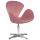  Кресло дизайнерское DOBRIN SWAN, розовый велюр BLUVEL52, алюминиевое основание, фото 1 