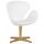  Кресло дизайнерское DOBRIN SWAN, белый кожзам P23, золотое основание, фото 1 