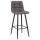  Стул барный DOBRIN NICOLE, черные матовые ножки, серая антрацитовая винтажная экокожа (RU-08), фото 1 