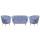  Комплект кресел и дивана ракушка Pearl Double Blue, фото 1 