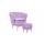 Кресло с пуфом ракушка Pearl Purple, фото 2 