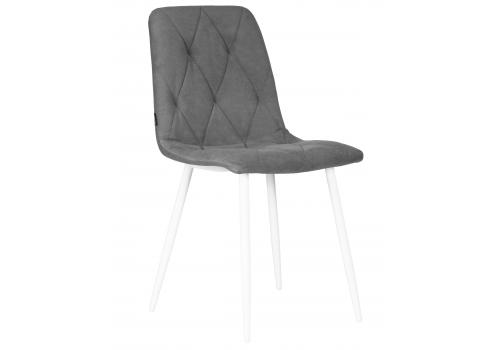  Стул обеденный DOBRIN CHILLY ROMBO, Серый Simple 33, основание белый, фото 1 