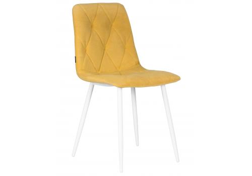 Стул обеденный DOBRIN CHILLY ROMBO, Горчичный Simple 15, основание белый, фото 1 