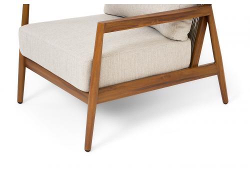  "Андорра" кресло плетеное из роупа, каркас алюминий под дерево, цвет светло-бежевый, фото 8 