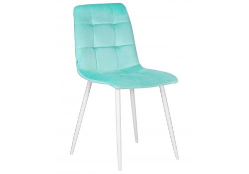  Стул обеденный DOBRIN CHILLY, Мятный Holland 50, основание белое, фото 1 