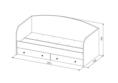  Радуга Кровать с ящиками ДКД 2000.1, фото 5 