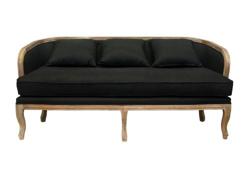  Черный диван с обивкой из льна Nora, фото 1 