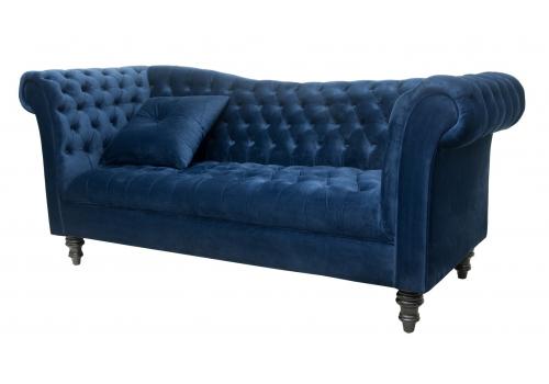  Синий велюровый диван Lina, фото 2 