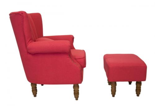  Кресло с пуфом Lab red, фото 3 